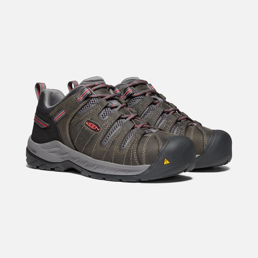 Keen Iş Ayakkabısı Kadın Koyu Gri - Flint Ii (Steel Toe) - Türkiye VXIE95417